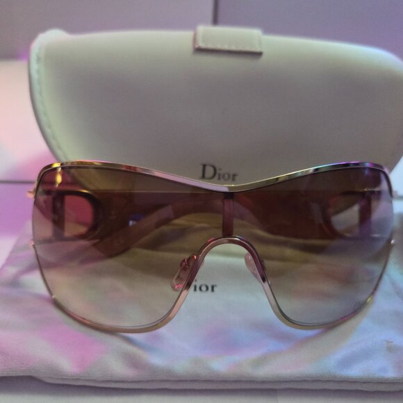 Dior Gold & Brown Gradient Wrap-Around Lens - PRECOLL 1 Sunglasses - Never Worn - Picture 7 of 13